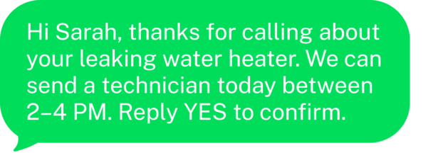 Automatic availability message