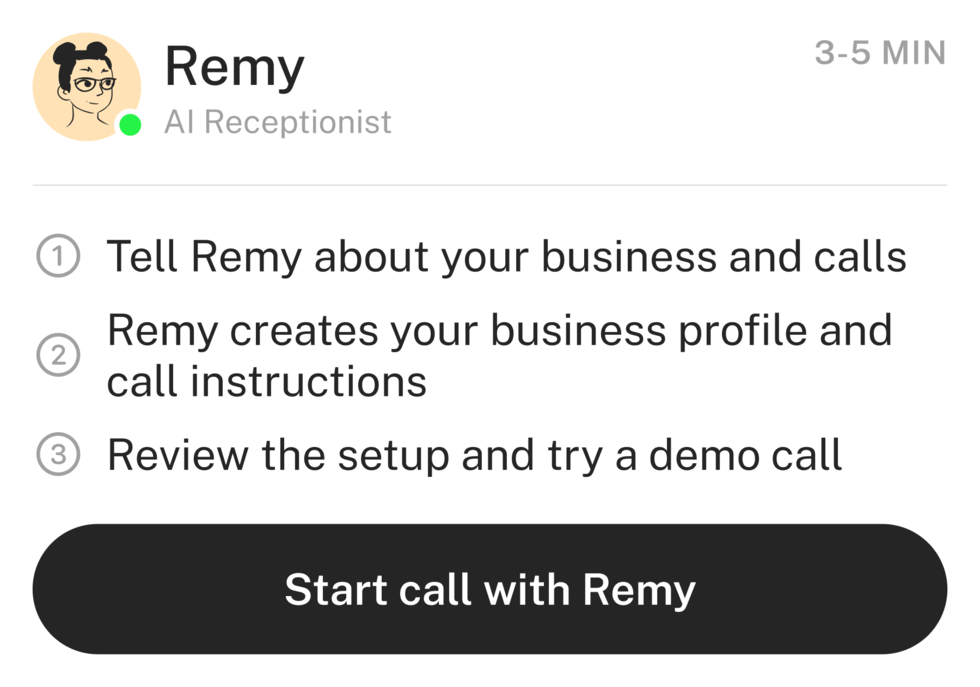 Three-minute setup checklist