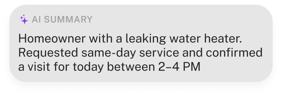AI call summary