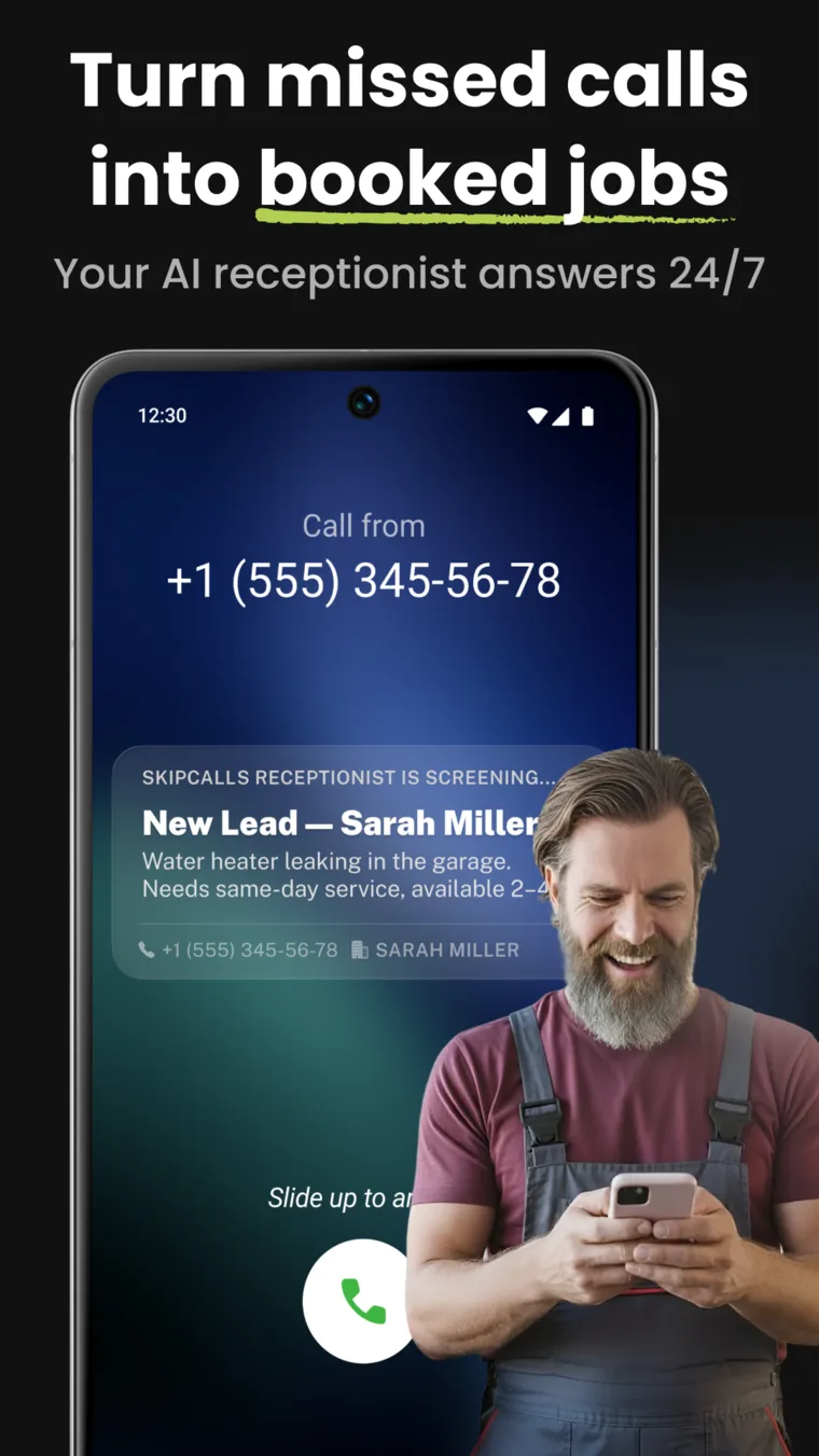 Turn missed calls into booked jobs